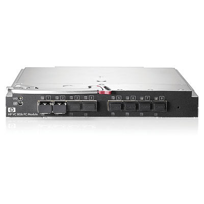 HP BladeSystem cClass 8Gb Virtual Connect Fibre Channel Module (8 external SFP slots, incl 2x8Gb LC SW SFP) req. VC Eth Mod in Enclosure